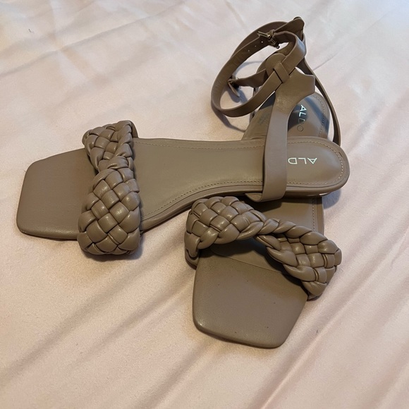 Aldo flats. Size 11. Never worn outside. These are cut wide. Ankle strap with - Picture 3 of 7